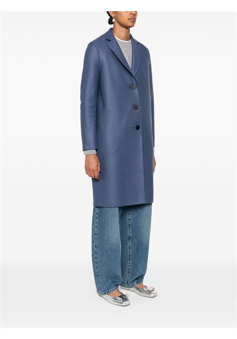 Blue single-breasted virgin wool coat Harris wharf london - women HARRIS WHARF LONDON | A1331MLK375